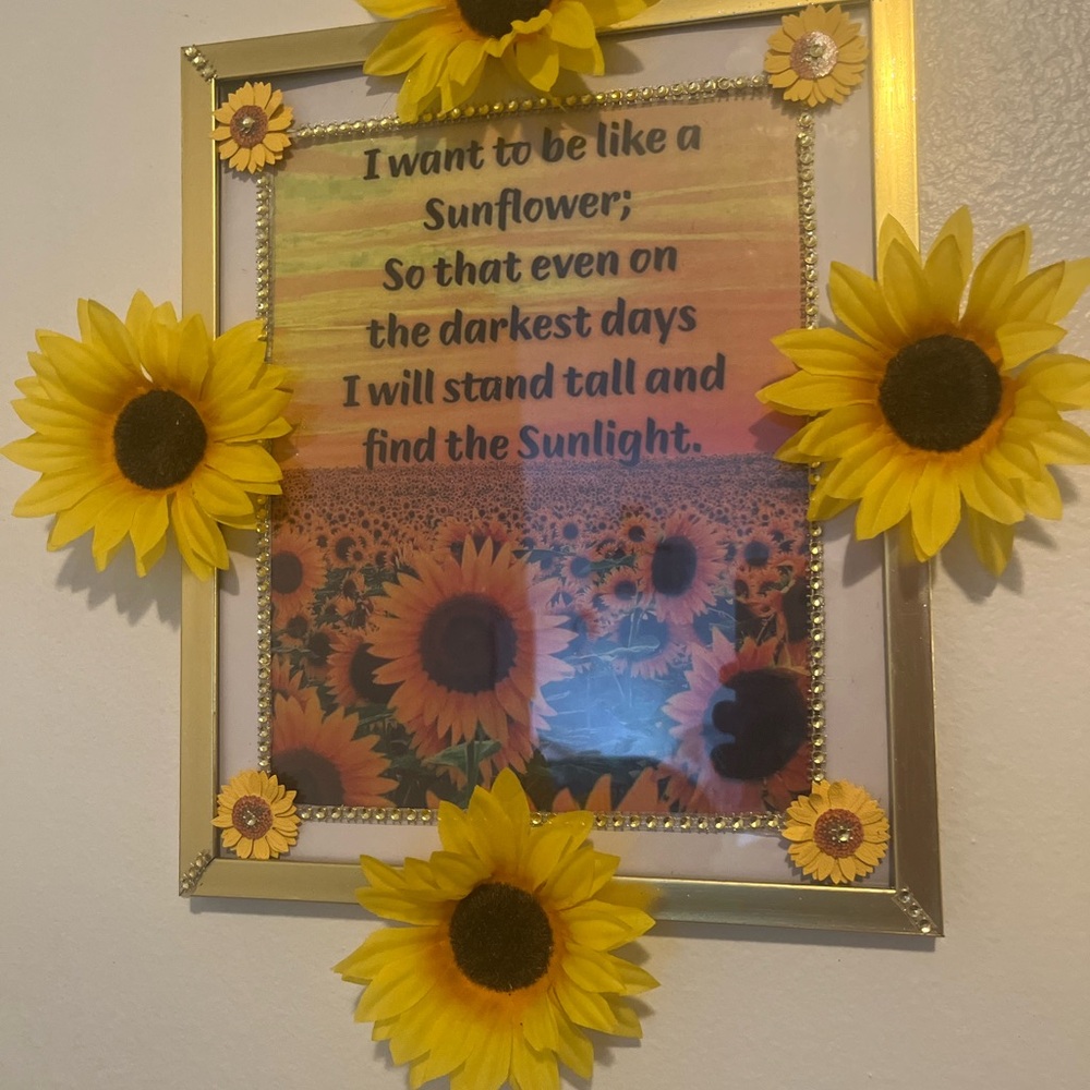 Sunflower Inspirational Wall Decor